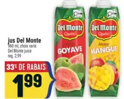 Marché Adonis JUS DEL MONTE | DEL MONTE JUICE offer