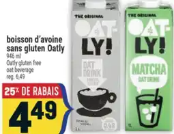 Marché Adonis Boisson d'avoine sans gluten Oatly | Oatly gluten free oat beverage offer