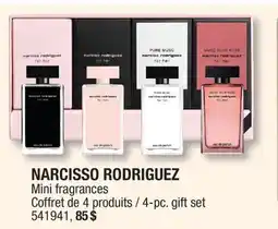 Jean Coutu NARCISSO RODRIGUEZ Mini fragrances 4-pc. gift set offer