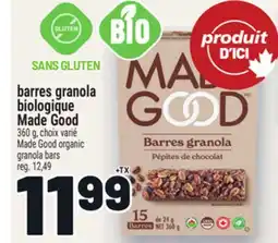 Metro BARRES GRANOLA BIOLOGIQUE MADEGOOD | MADEGOOD ORGANIC GRANOLA BARS offer