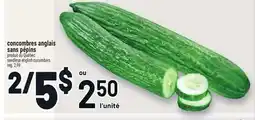 Metro CONCOMBRES ANGLAIS SANS PÉPINS | SEEDLESS ENGLISH CUCUMBERS offer