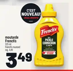 Metro MOUTARDE FRENCH'S | FRENCH'S MUSTARD offer