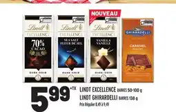 Metro LINDT EXCELLENCE BARRES, LINDT GHIRARDELLI BARRES offer