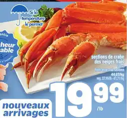 Metro SECTIONS DE CRABE DES NEIGES FRAIS | FRESH SNOW CRAB SECTIONS offer