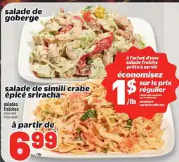 Metro SALADES FRAÎCHES | FRESH SALADS offer