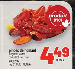 Metro PINCES DE HOMARD | COOKED LOBSTER CLAWS offer