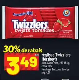Metro RÉGLISSE TWIZZLERS HERSHEY'S | HERSHEY'S TWIZZLERS LICORICE offer