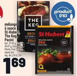 Metro MÉLANGE À SAUCE ST-HUBERT, THE KEG, PACINI | PACINI, FINE CUISINE SAUCE MIX offer