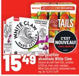 Metro EAU GAZÉIFIÉE ALCOOLISÉE WHITE CLAW | WHITE CLAW ALCOHOLIC CARBONATED WATER offer