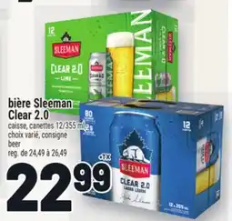 Metro BIÈRE SLEEMAN CLEAR 2.0 | BEER offer