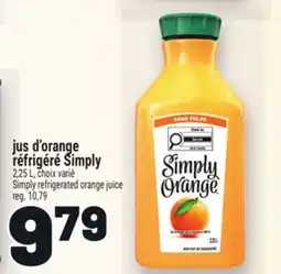 Metro JUS D'ORANGE RÉFRIGÉRÉ SIMPLY | SIMPLY REFRIGERATED ORANGE JUICE offer