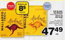 Marches Tradition WALLAROO TRAIL WHITE OR RED WINE offer