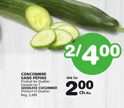 Marches Tradition SEEDLESS CUCUMBER offer