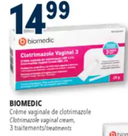Familiprix BIOMEDIC Clotrimazole vaginal cream, 3 treatments offer