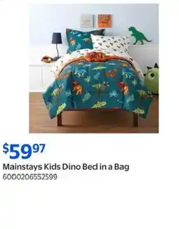 Walmart Mainstays Kids Dino Bed in a Bag offer