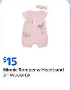 Walmart Minnie Romper w Headband offer