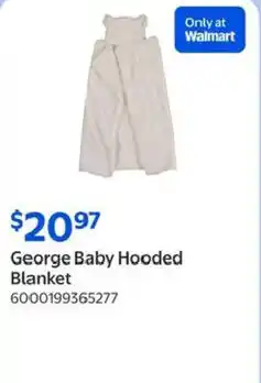 Walmart George Baby Hooded Blanket offer