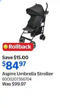 Walmart Aspire Umbrella Stroller offer