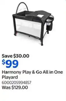 Walmart Harmony Play & Go All in One Playard offer