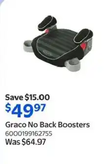 Walmart Graco No Back Boosters offer