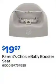 Walmart Parent's Choice Baby Booster Seat offer
