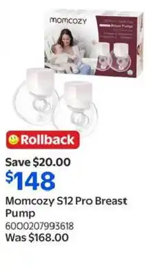 Walmart Momcozy S12 Pro Breast Pump offer