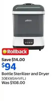 Walmart Bottle Sterilizer and Dryer offer