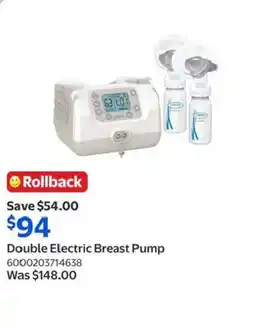 Walmart Double Electric Breast Pump offer