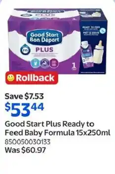 Walmart Good Start Plus Ready to Feed Baby Formula offer
