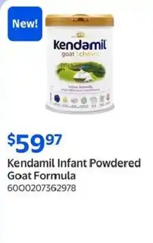 Walmart Kendamil Infant Powdered Goat Formula offer