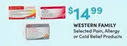 Apple Drugs WESTERN FAMILY Selected Pain, Allergy or Cold Relief Products offer