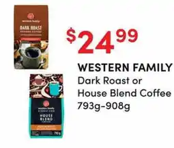 Apple Drugs WESTERN FAMILY Dark Roast or House Blend Coffee 7939-908g offer