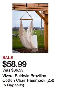 Wayfair Vivere Baldwin Brazilian Cotton Chair Hammock (250 lb Capacity) offer