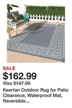 Wayfair Keertan Outdoor Rug for Patio Clearance, Waterproof Mat, Reversible Plastic Camping Rugs offer