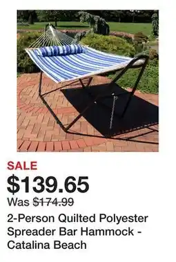 Wayfair 2-Person Quilted Polyester Spreader Bar Hammock - Catalina Beach offer