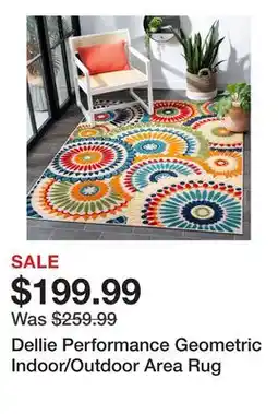 Wayfair Dellie Performance Geometric Indoor/Outdoor Area Rug offer