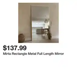 Wayfair Mirta Rectangle Metal Full Length Mirror offer