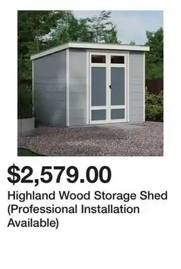Wayfair Highland Wood Storage Shed (Professional Installation Available) offer