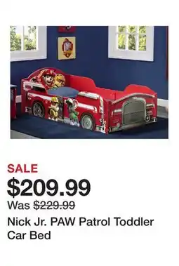 Wayfair Nick Jr. PAW Patrol Toddler Car Bed offer