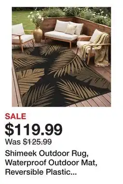 Wayfair Shimeek Outdoor Rug, Waterproof Outdoor Mat, Reversible Plastic Camping Rugs offer