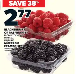 Valu-mart MÛRES OU FRAMBOISES, HALF PINT offer