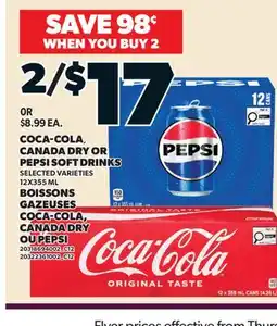 Valu-mart BOISSONS GAZEUSES COCA-COLA, CANADA DRY OU PEPSI offer