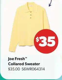 Real Canadian Superstore Joe Fresh Collared Sweater offer