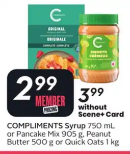 Sobeys COMPLIMENTS Syrup offer