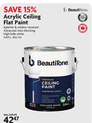 Home Hardware Acrylic Ceiling Flat Paint offer