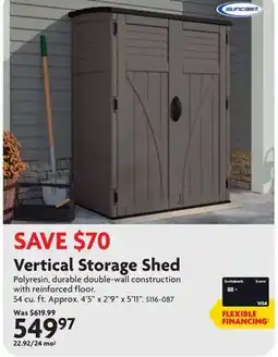 Home Hardware Vertical Storage Shed offer