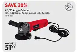 Home Hardware 4-1/2 Angle Grinder offer