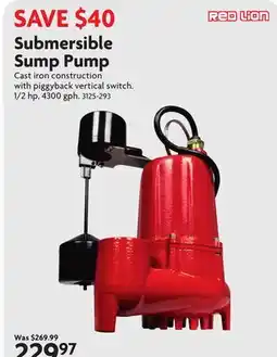 Home Hardware Submersible Sump Pump offer