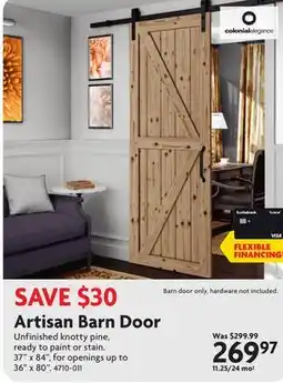 Home Hardware Artisan Barn Door offer