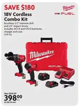 Home Hardware 18V Cordless Combo Kit offer
